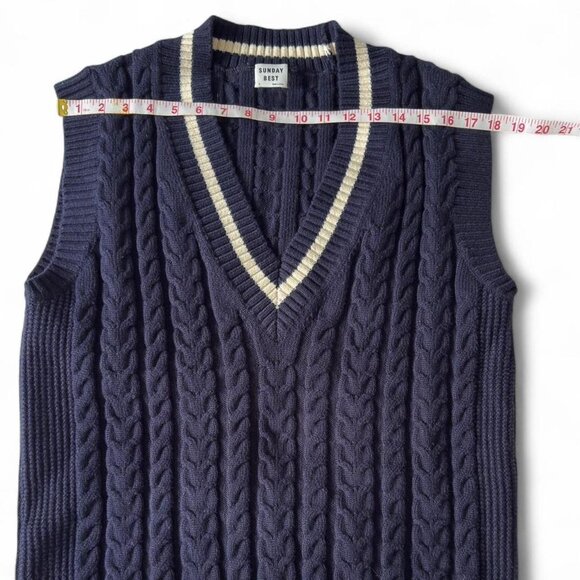 Aritzia Sunday Best Navy Sweater Vest - Picture 5 of 7